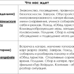 Расписание лагеря